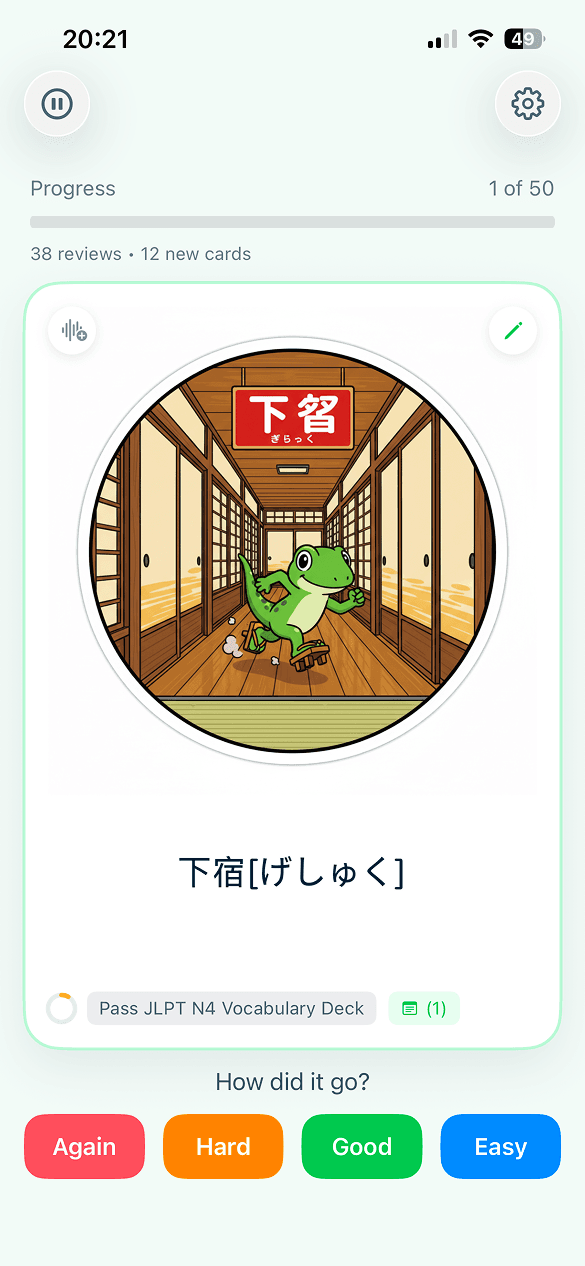 Generated mnemonic example