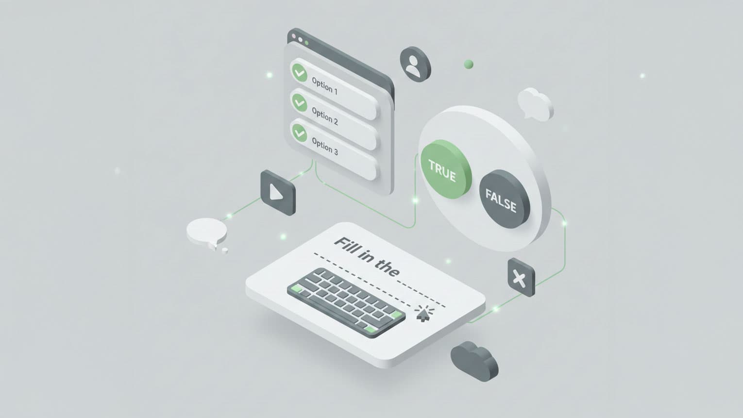 Interactive quiz interface showing multiple choice questions with adaptive difficulty